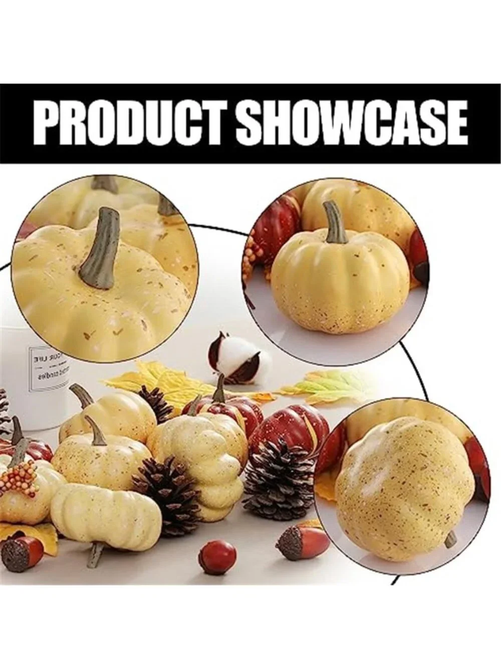 Pumpkin Decor Set 23 PCS Fall Harvest Bowl Filler Decorations